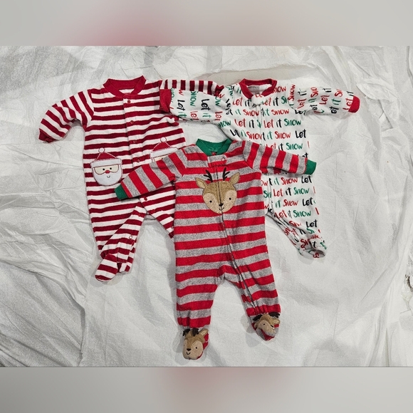Newborn Holiday Onesie Lot of 3 - Picture 1 of 5